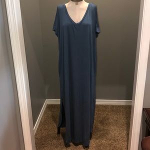 Teal colored, ankle length, Zenana maxi dress